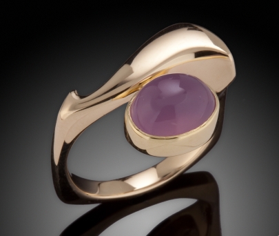 Chalcedony and Gold Ring